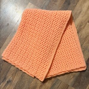 Cozy Peach Handmade Crochet Blanket